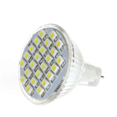 1 5W MR11 GU4 LED Bulb 24 3528 1210 SMD White Light Lamp Spotlight AC