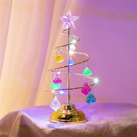 Sapin De Noel Lumineux Decoration Table Noel Nature Spirale Avec