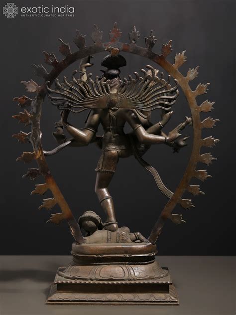 17 Urdhava Tandava Shiva Tandava Bronze Statue Exotic India Art