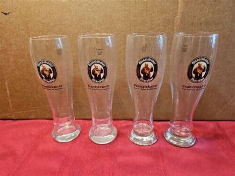 German Beer Tall Glass 05l 95 Franziskaner Weissbier Germany Set