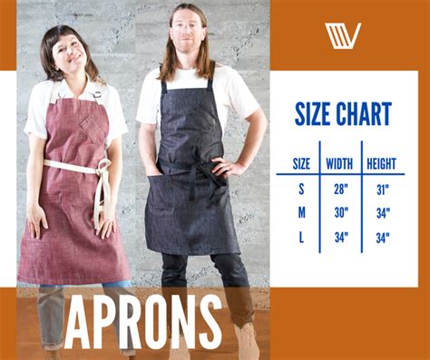 Apron Size Chart