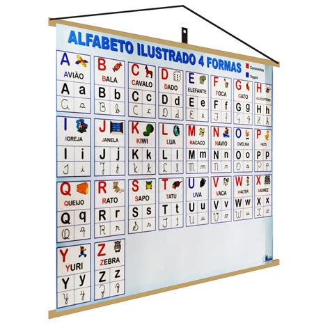 Banner Alfabeto Ilustrado Formas Pedag Gico Escolar Poster Shopee