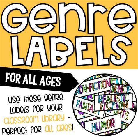 Classroom Library Genre Labels Genre Labels Classroom Literary Genre