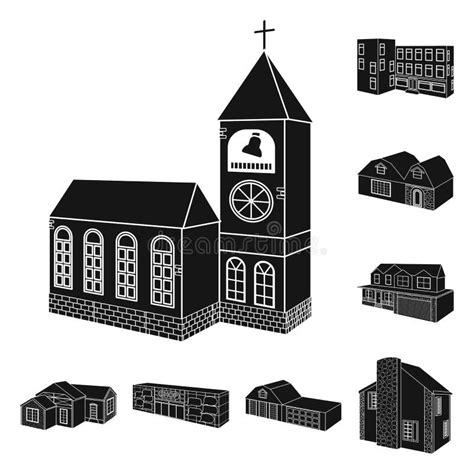 Vector Illustration Of Renovation And Infrastructure Sign Set Of