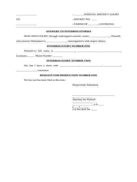 Interrogatories Doc Template Pdffiller