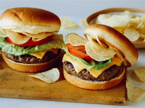 Crunchburger Aka The Signature Burger Recipe Bobby Flay Food Network