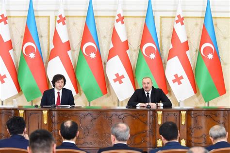 Le président Ilham Aliyev et le Premier ministre Irakli Kobakhidze ont