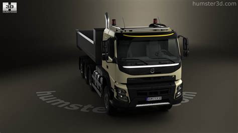 View Of Volvo Fmx Tridem Tipper Truck D Model Dmodels Store