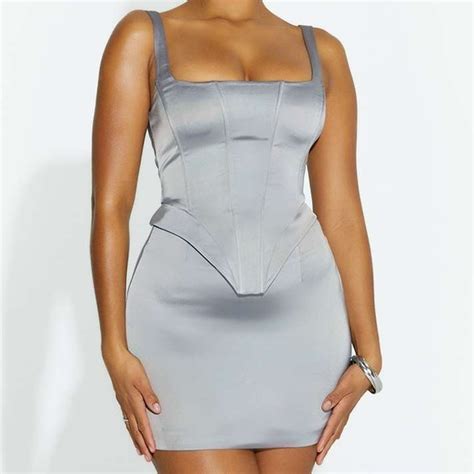 Naked Wardrobe Skirts Naked Wardrobe Glossed Up Mini Skirt In Grey