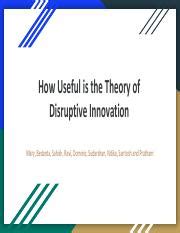 Group Ot Case Study How Useful Is The Theory Of Disruptive