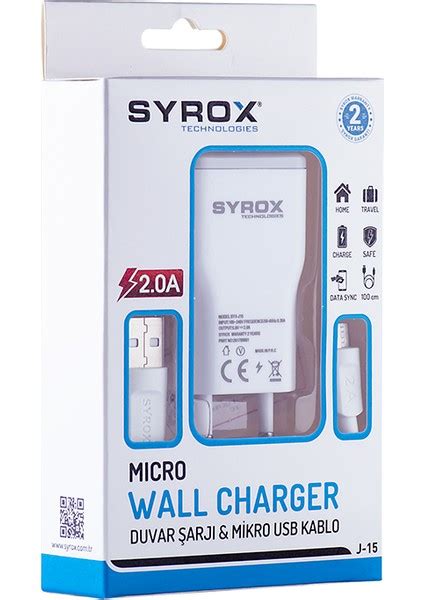 Syrox Micro Usb Hızlı Şarj Aleti J15 Fiyatı Taksit Seçenekleri