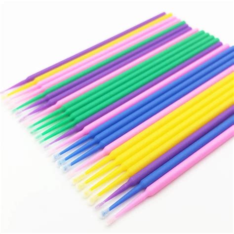 COTON TIGE 100PCS PL Coton Tige Jetable Pour Extension De Cils