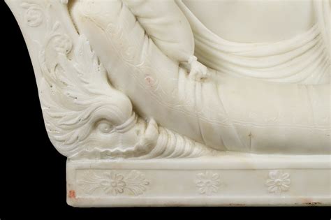 Lot Large Marble Greco Roman Recling Nude Woman