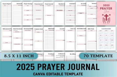 Editable 2025 Prayer Journal Canva Graphic By KDP GALLERY Creative