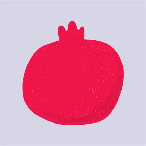 Free Vector Colorful Hand Drawn Pomegranate Fruit Vector