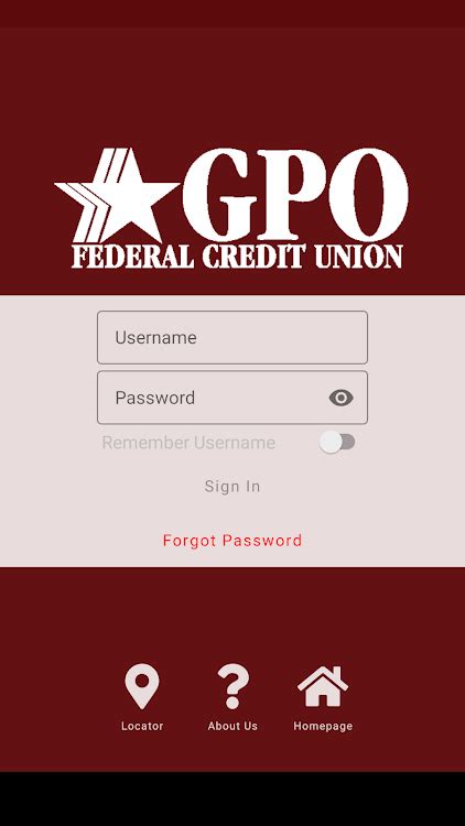 gpo mobile banking  gpo federal credit union android apps appagg