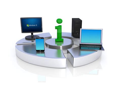 computer devices showing concept  information technology stock photo