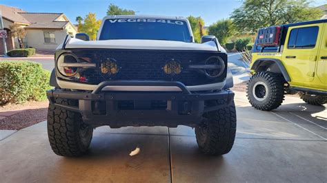 Pair Of Baja Designs LP6 Mounted On Modular Bumper Bronco6G 2021