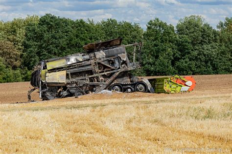 Zweites Brandereignis Für Mähdrescher Verursacht Großen Schaden