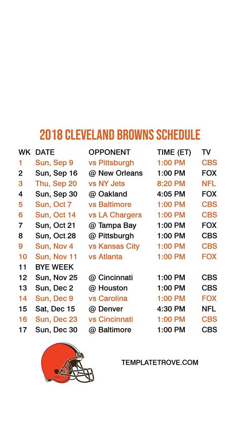 Nfl Schedule Week 12 Printable There Are No Byes During Week 8 Or 12