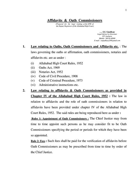 Fillable Online Affidavits Oath Commissioners Fax Email Print PdfFiller