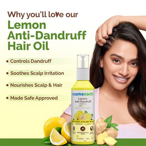 Mamaearth Lemon Anti Dandruff Hair Oil With Lemon And Ginger For Dandruff And Itch Free Scalp 100 Ml