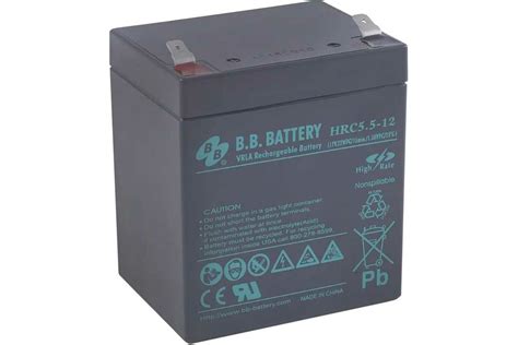 Аккумуляторная батарея 12 В, 5 Ач BB Battery HRC 5.5-12 - выгодная цена ...