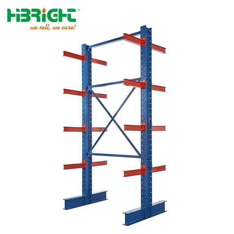 Industrial Warehouse Steel Pipe Racking System Cantilever Rack For