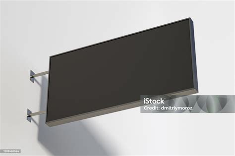 Papan Nama Horizontal Atau Papan Nama Di Dinding Putih Dengan Tanda