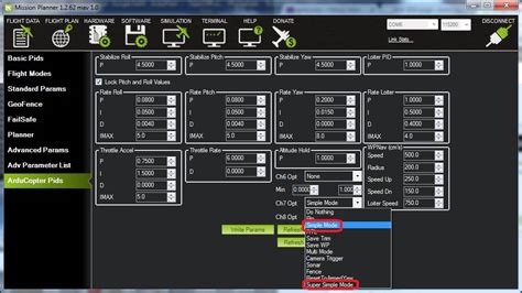 Simple and Super Simple Modes — Copter documentation