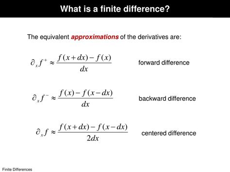 Ppt Finite Difference Approximations Powerpoint Presentation Free