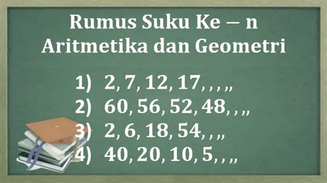 Cara Menentukan Rumus Suku Ke N Barisan Aritmetika Dan Geometri Youtube