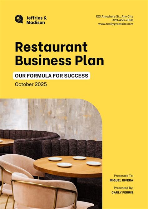 Free Printable Restaurant Business Plan Templates Canva