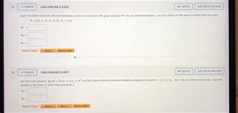 Solved 5 1 Points Larlinalg8 5 3 032 My Notes Ask Your