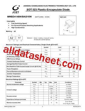 Bas W Datasheet Pdf Jiangsu Changjiang Electronics Technology Co Ltd