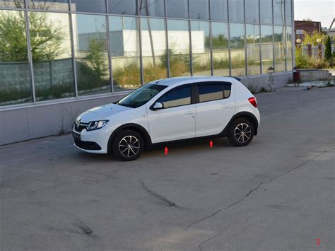 Накладки на пороги для Рено Сандеро, накладки для Renault Sandero ...