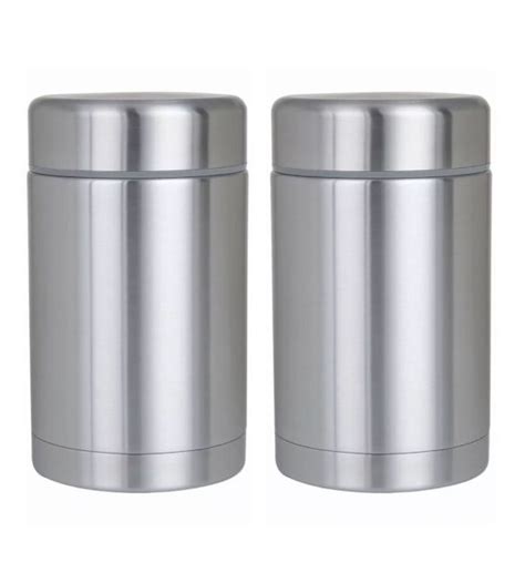 Mainstays 2 Pack 16oz Insulated Stainless Steel 2piece Food Jars Silver Bpa For Sale Online Ebay