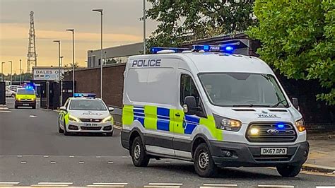 Merseyside Police Peugeot Cell Vans Responding In Convoy Youtube