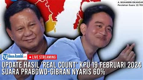 UPDATE Hasil Real Count KPU 19 Februari 2024 Suara Prabowo Gibran