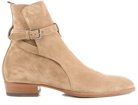 Gi Y Saint Laurent Wyatt Suede Jodhpur Boot Tobacco Bt