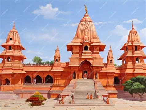 Premium Photo Shri Ram Janambhoomi Ram Mandir Temple In Ayodhya