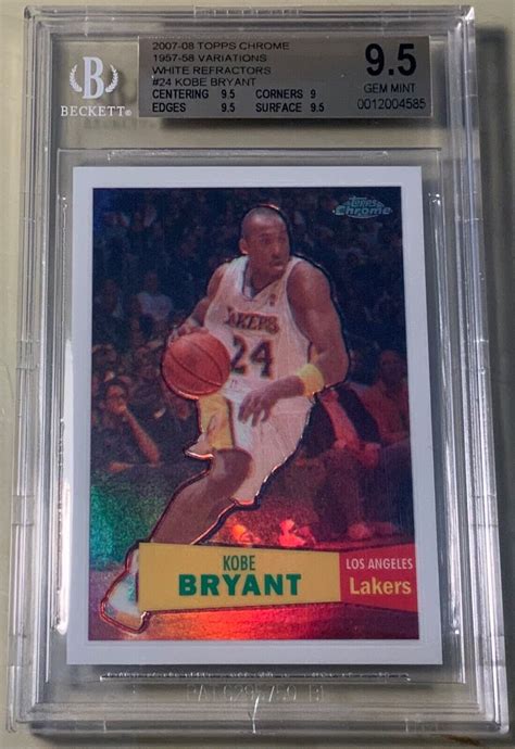 Kobe Bryant Topps Chrome Variations White Refractor