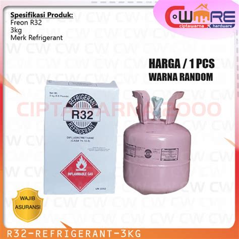 Jual Freon R Refrigerant Tabung Freon Ac Can Tap Kg Kg Kota