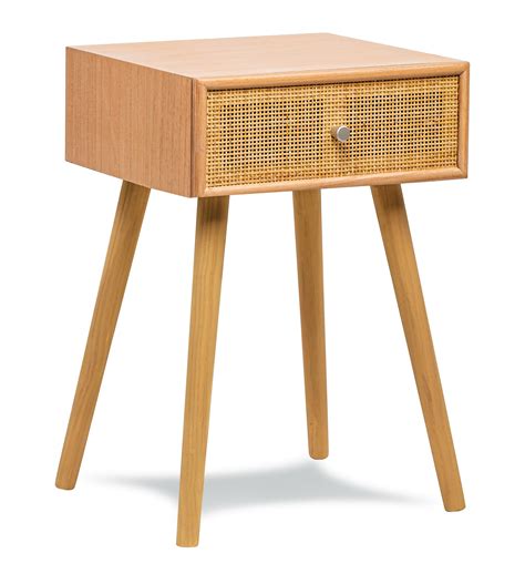 Nordlys Table De Chevet Nuit Appoint Scandinave En Bois Tiroir