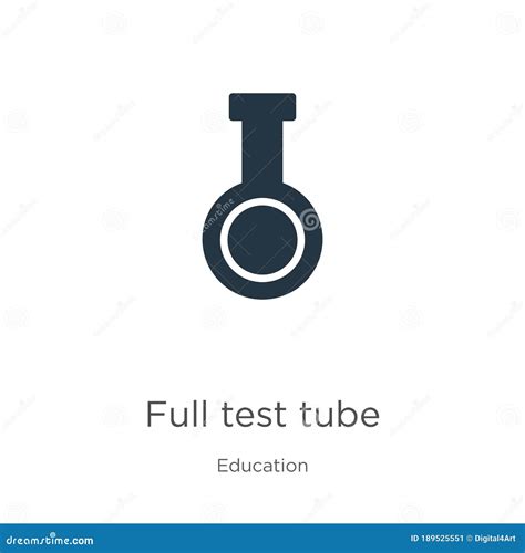 Vetor De ícone Do Tubo De Ensaio Completo ícone Do Tubo De Ensaio Completo Da Tendência Da