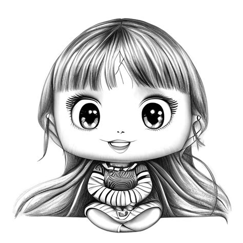 Cute Baby Girl Drawing