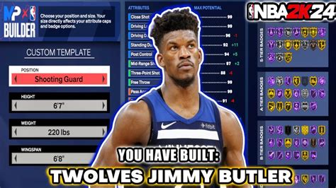 Best Timberwolves JIMMY BUTLER Build In NBA 2K24 YouTube