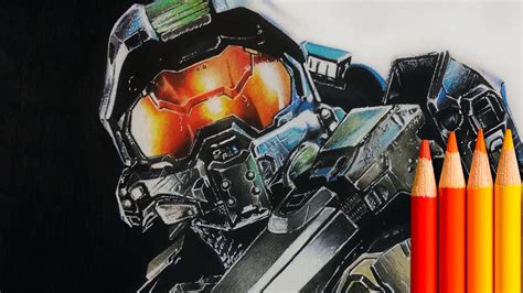 Drawing The Master Chief From Halo Youtube