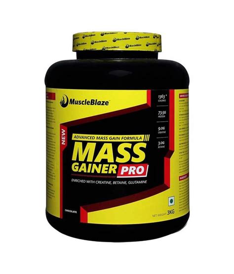 MuscleBlaze Mass Gainer Pro , 3 kg / 6.6 lbs Chocolate - Indian ...