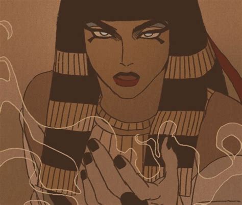 An Egyptian Woman With Her Hands On Her Chest